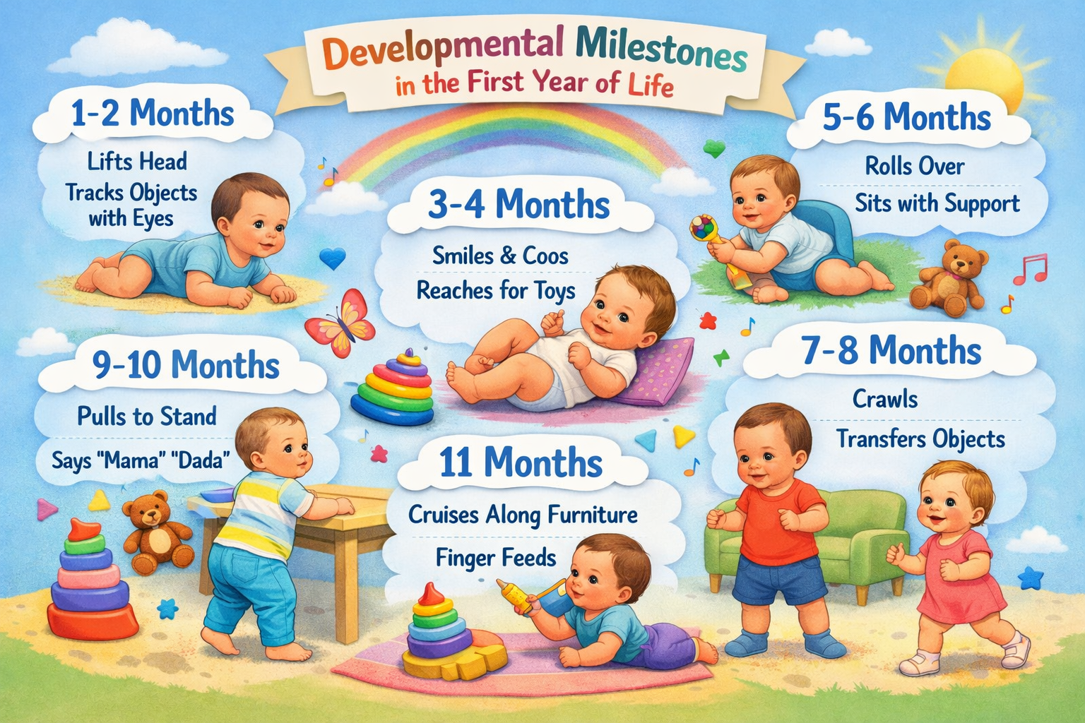 Developmental Milestones in the first year of life